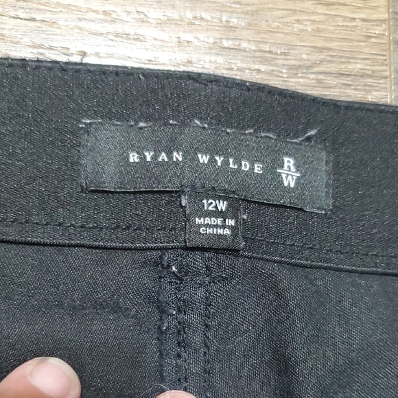 Ryan Wylde Black and Gray Check Tailored Stretch Trousers - Picture 2 of 10